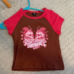 Red and Brown Kids Graphic baby Tee